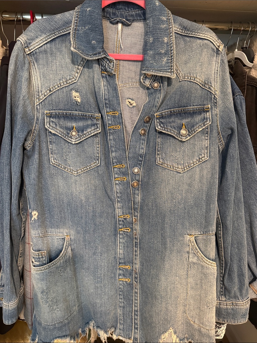 Free People Moonchild Denim Shirt Jacket - Picture 5 of 5